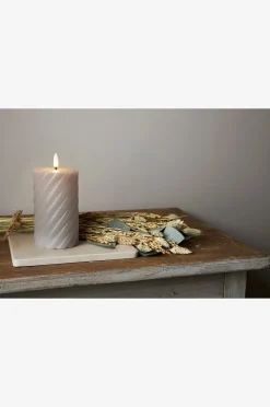 Bloklys Flamme Swirl LED 15 cm