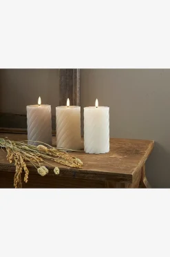 Bloklys Flamme Swirl LED 15 cm