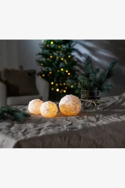 Bloklys 2 stk. Snowball LED