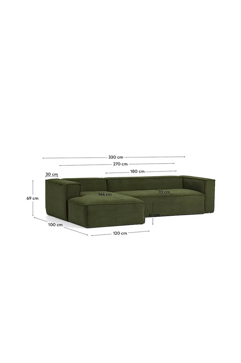 BLOK sofa - chaiselong venstre