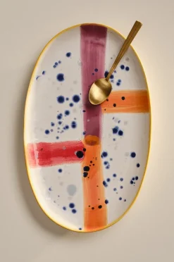 BLUE tallerken 43.5x27 cm