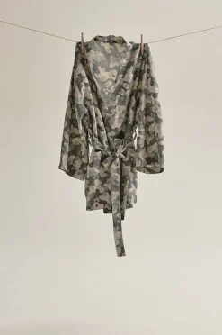 CARA kort kimono i hør