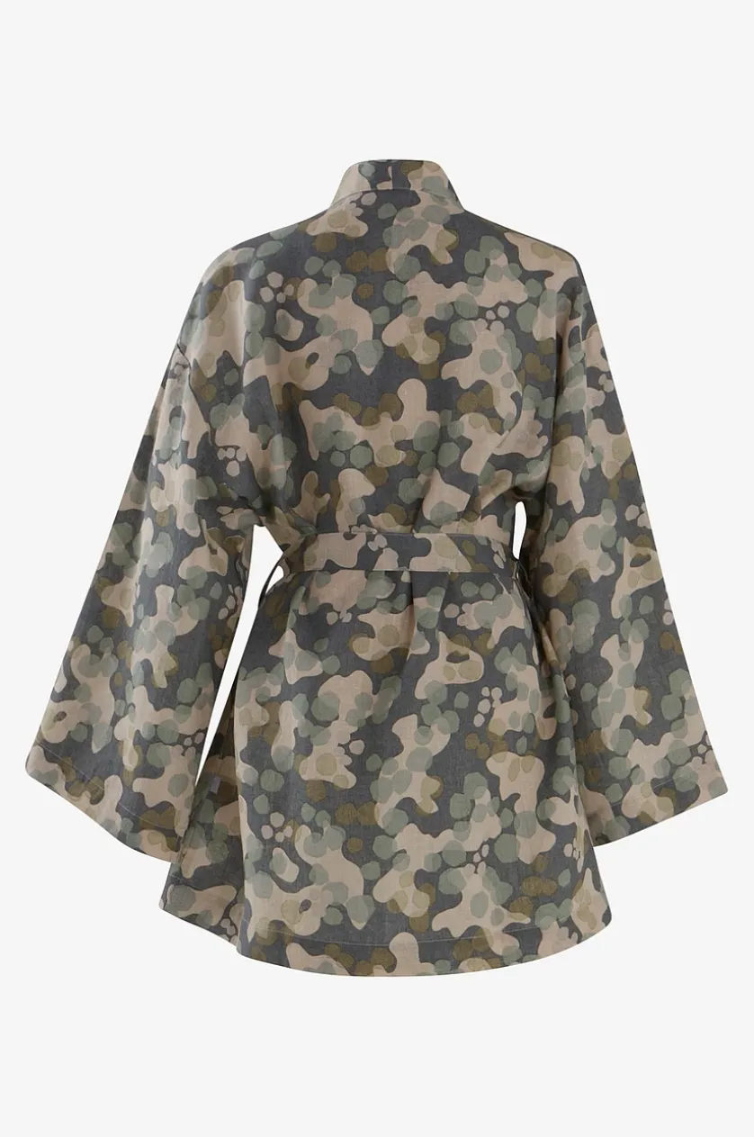 CARA kort kimono i hør
