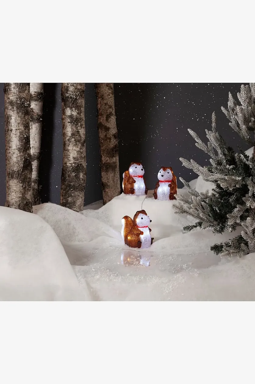 CRYSTALO SQUIRREL julelys udendørs
