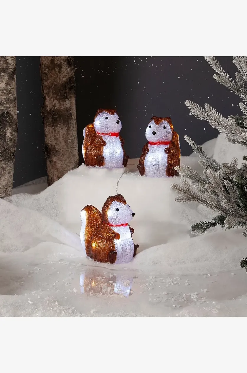 CRYSTALO SQUIRREL julelys udendørs