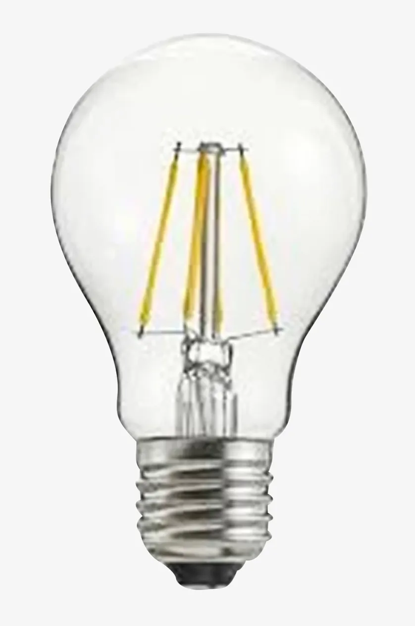 Filament dekorationspære, LED dæmpbar, E27, 4W, Ø 60 mm amber
