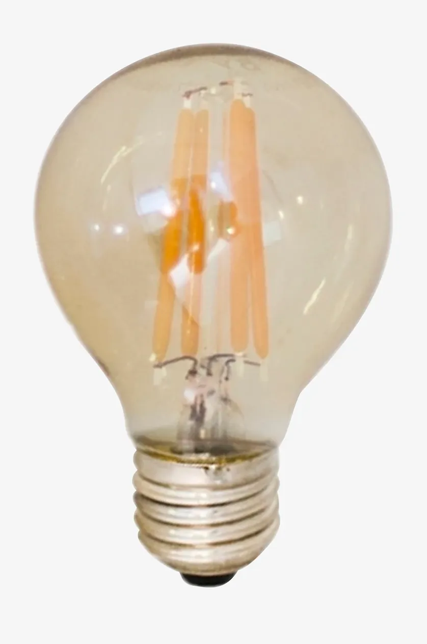 Filament dekorationspære, LED dæmpbar, E27, 4W, Ø 60 mm amber