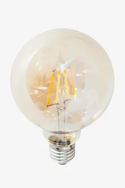 Filament dekorationspære, LED dæmpbar globe, E27, 4W, Ø 95 mm amber