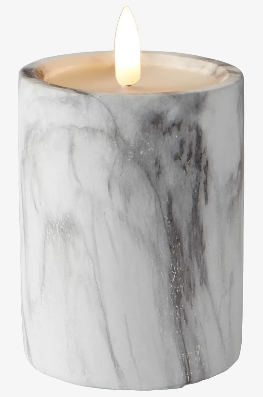 FLAMME MARBLE bloklys LED 12,5 cm