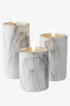 FLAMME MARBLE bloklys LED 12,5 cm