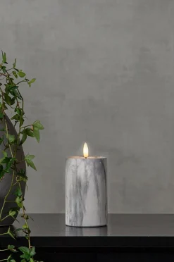FLAMME MARBLE bloklys LED 15 cm