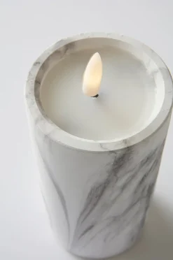 FLAMME MARBLE bloklys LED 17,5 cm