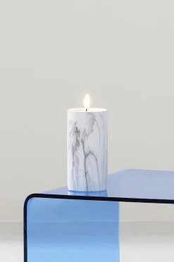 FLAMME MARBLE bloklys LED 17,5 cm