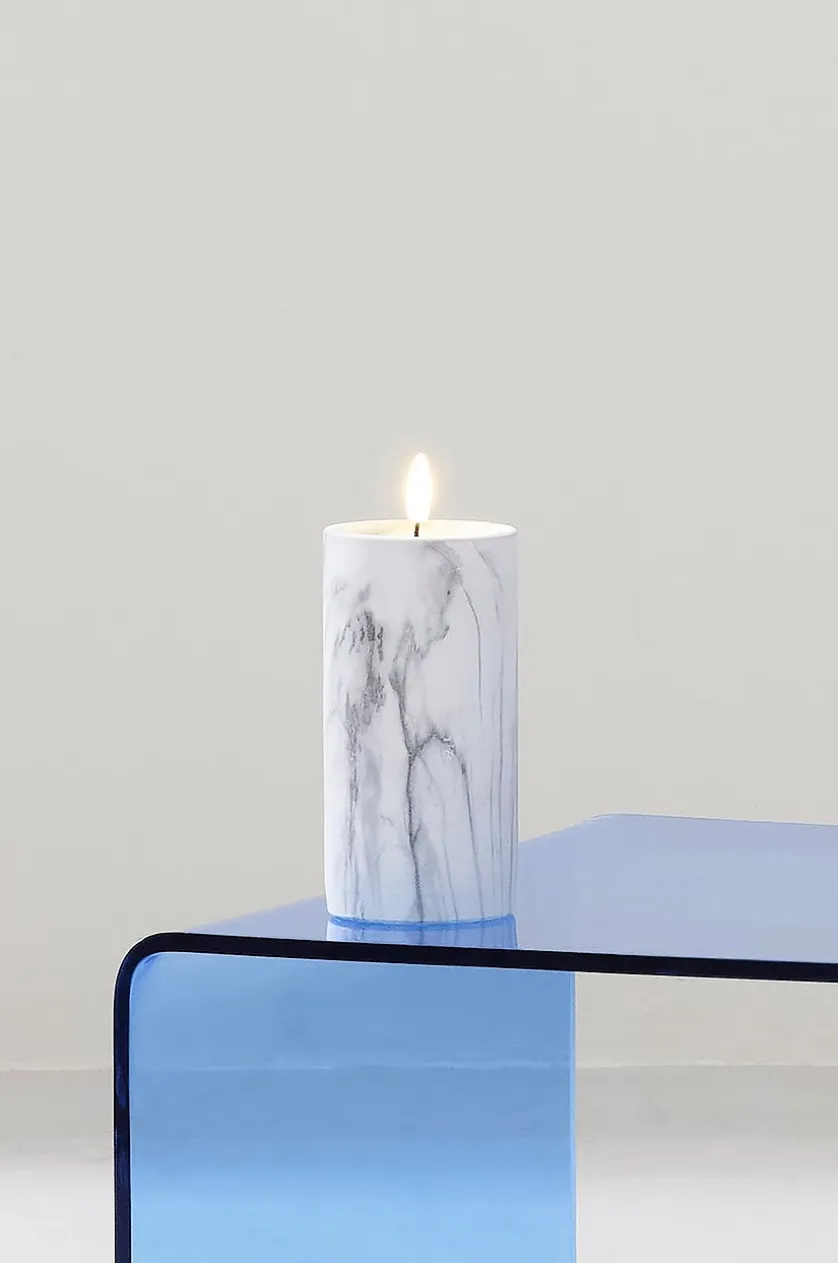 FLAMME MARBLE bloklys LED 17,5 cm
