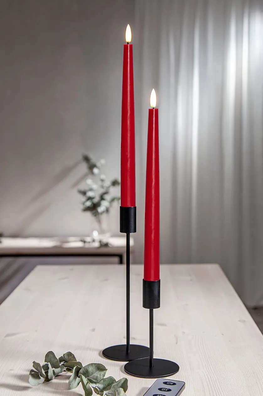 FLAMME SLIM batteridrevet stearinlys 2-pak 28 cm