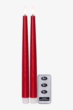 FLAMME SLIM batteridrevet stearinlys 2-pak 28 cm