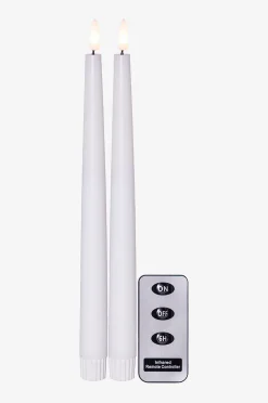 FLAMME SLIM batteridrevet stearinlys 2-pak 28 cm