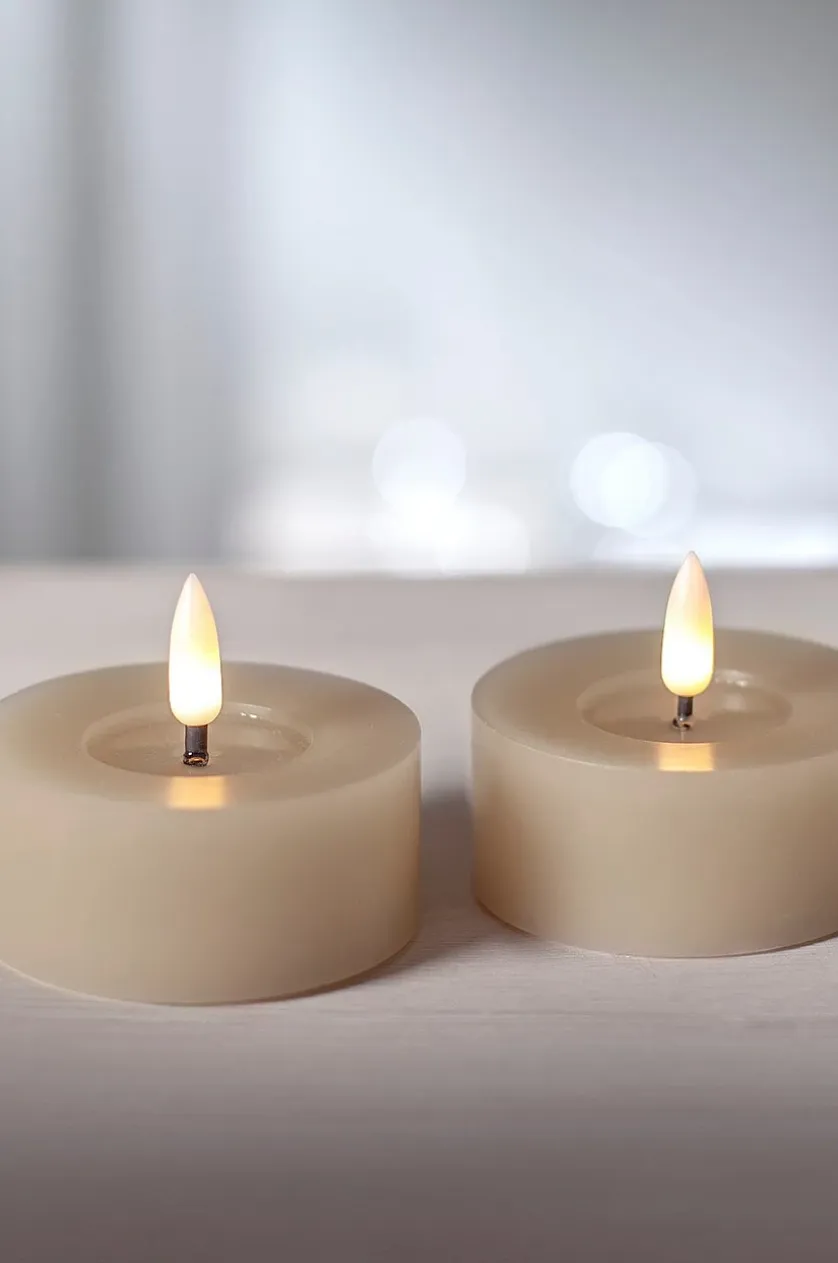 FLOW batteridrevet fyrfadslys ø 7 cm 2-pak