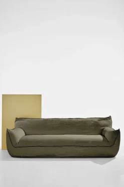 Gia sofa i hør, 3,5-pers.