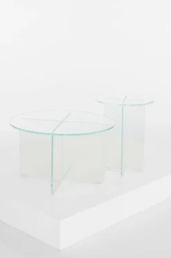Iris sidebord i glas ⌀ 35 cm