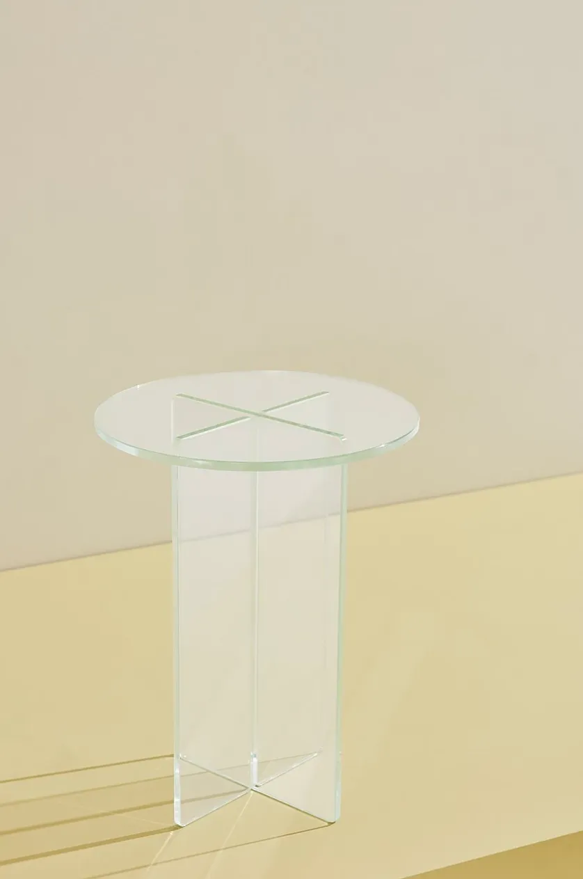 Iris sidebord i glas ⌀ 35 cm