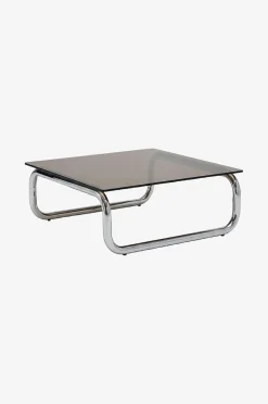 Lulu sofabord i glas og krom 80x80 cm