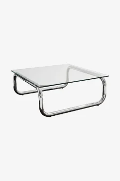 Lulu sofabord i glas og krom 80x80 cm