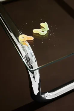 Lulu sofabord i glas og krom 80x80 cm