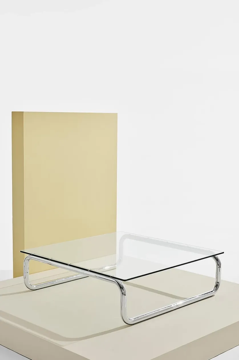 Lulu sofabord krom/glas 100x100 cm