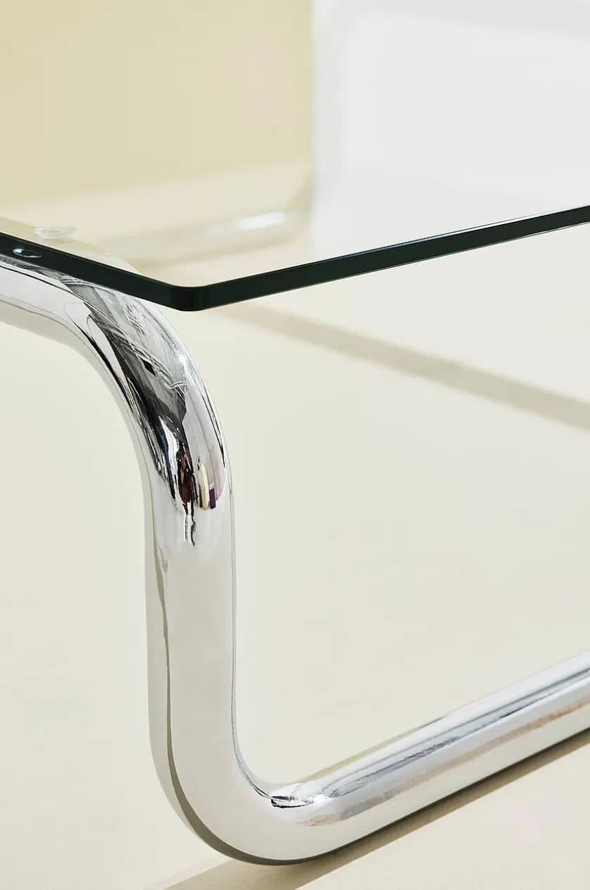 Lulu sofabord krom/glas 100x100 cm