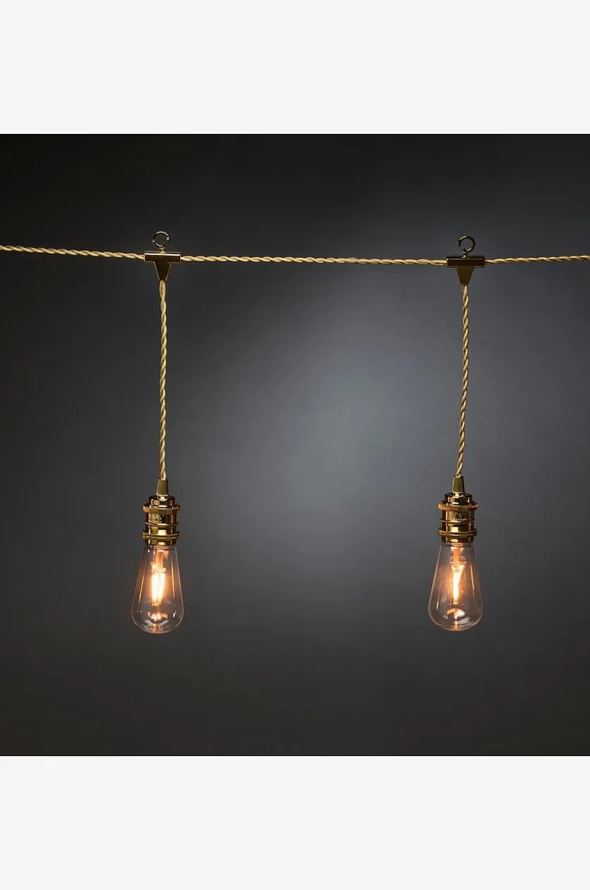 Lyskæde E27 8 LED udskiftelige 350 cm