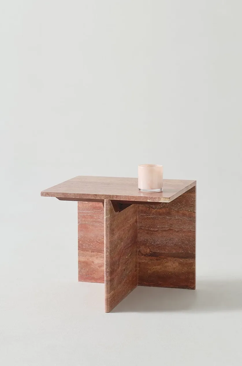 MELETO sidebord travertin 40x45 cm