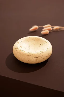 Moon-skål travertin Ø15 cm