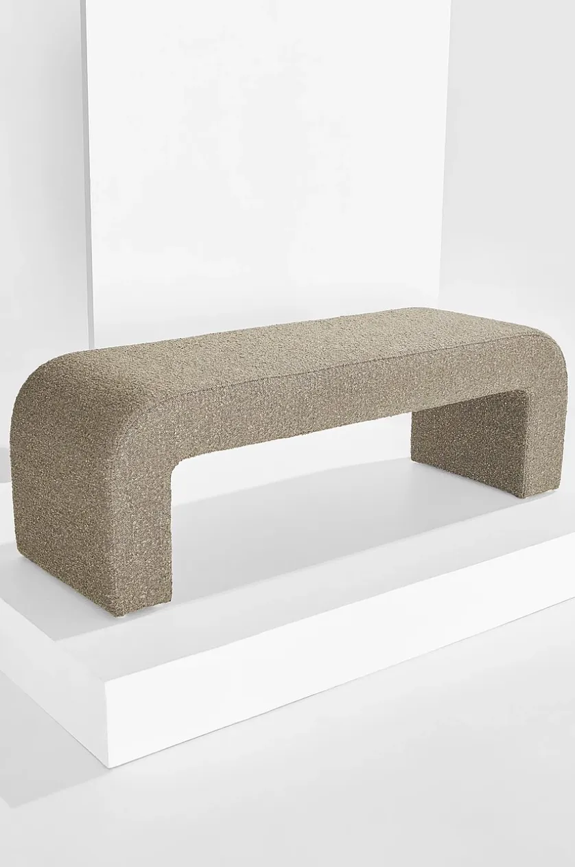Odette bænk i bouclé 120x41 cm