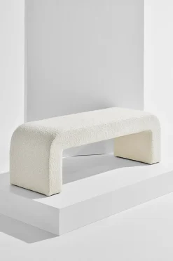 Odette bænk i bouclé 120x41 cm