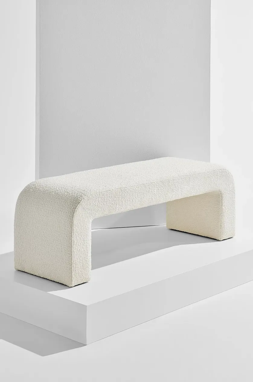 Odette bænk i bouclé 120x41 cm