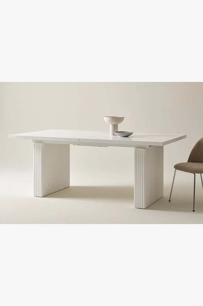 PALANZO spisebord med tillægsplade 105x196+45 cm