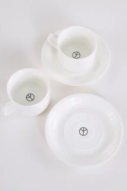 PEACE lille kop med underkop 2-pak