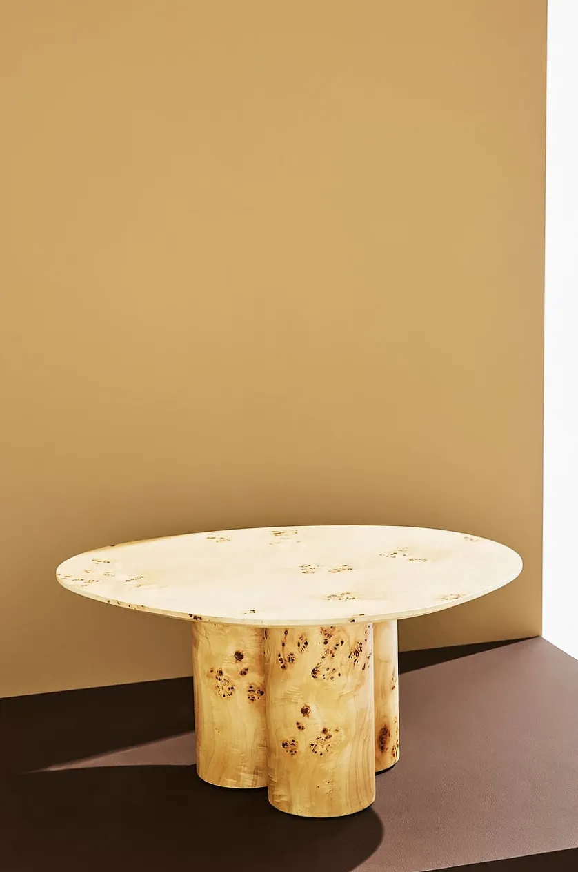 Remi sofabord højglans poppelrod 78x61 cm