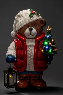 Stor bamse LED højde 65,5 cm