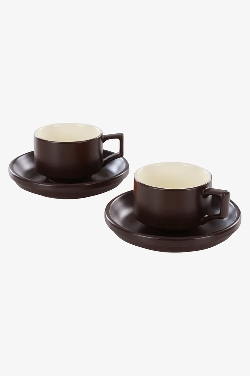 THELMA kaffekop med sidetallerken 2-pak