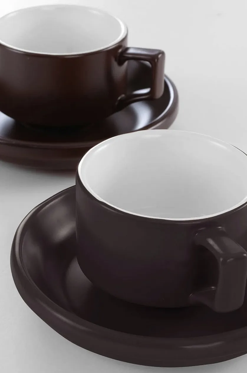 THELMA kaffekop med sidetallerken 2-pak